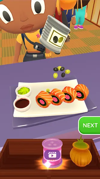Sushi Roll 3D - Cooking ASMR (Суши Ролл 3D) [МОД: Все открыто, Дополнительные деньги и Меню MOD] Screenshot 3
