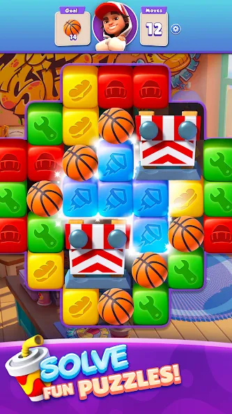 Subway Surfers Blast (Сабвей Серферс Бласт) [МОД: Все открыто, Дополнительные деньги и Меню MOD] Screenshot 4