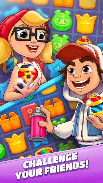 Subway Surfers Match (Сабвей Серферс Матч) [МОД: Деньги, Монеты и Меню MOD] Screenshot 4