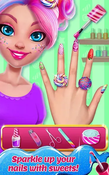 Candy Makeup Beauty Game [МОД: Много монет, Открытые уровни и Мега MOD] Screenshot 3