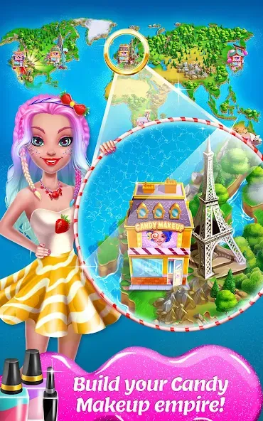 Candy Makeup Beauty Game [МОД: Много монет, Открытые уровни и Мега MOD] Screenshot 5