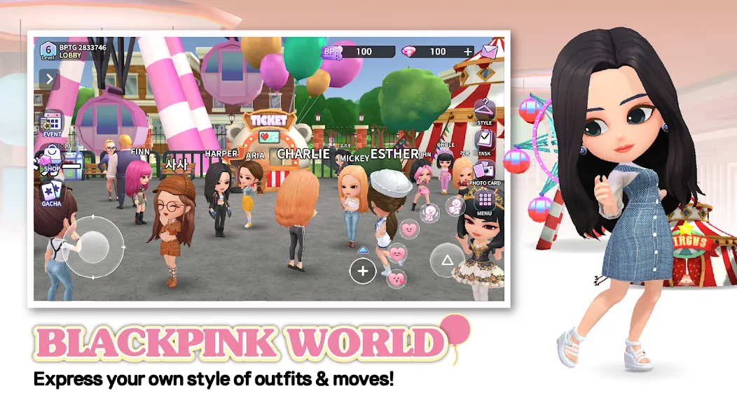 BLACKPINK THE GAME (БЛЭКПИНК ЗЕ ГЕЙМ) [МОД: Много денег, Монет и Все открыто] Screenshot 5