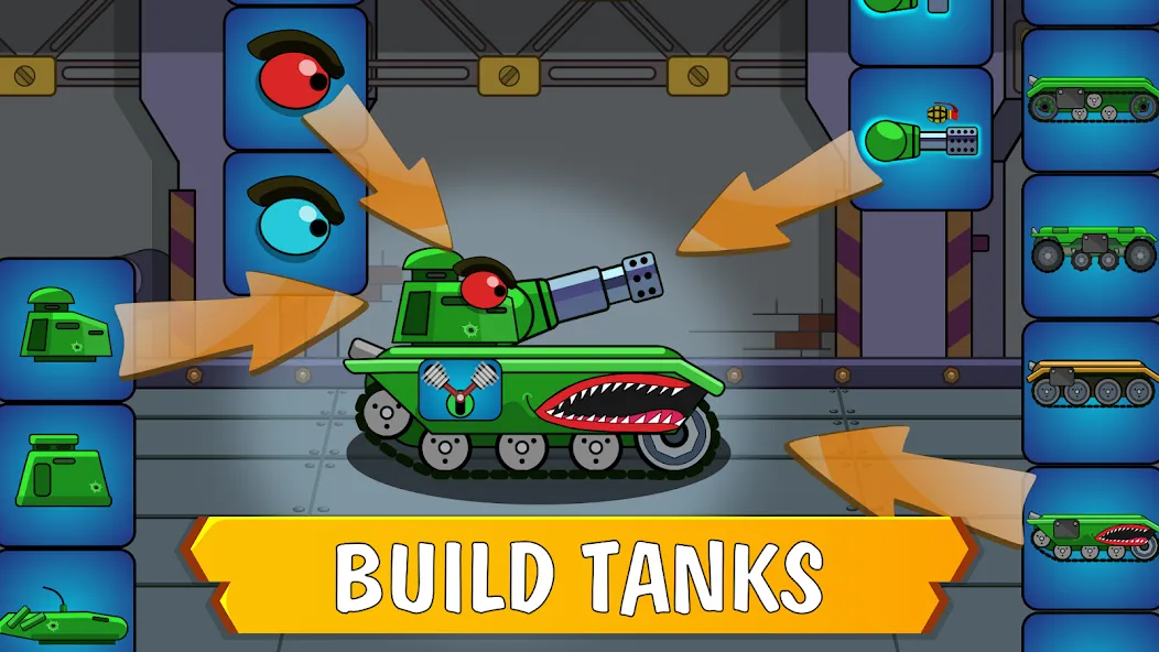 TankCraft – War Tank Battles (ТанкКрафт) [МОД: Меню, Бесконечные монеты и Открытые уровни] Screenshot 1