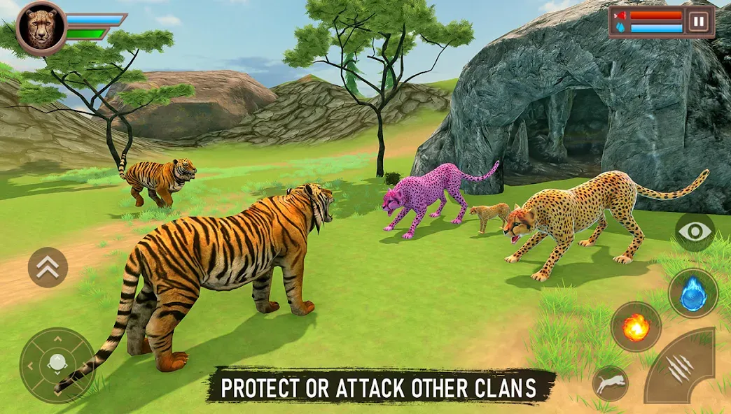 Savanna Safari: Land of Beasts (Саванна игра выживания животных) [МОД: Деньги, Монеты и Меню MOD] Screenshot 2