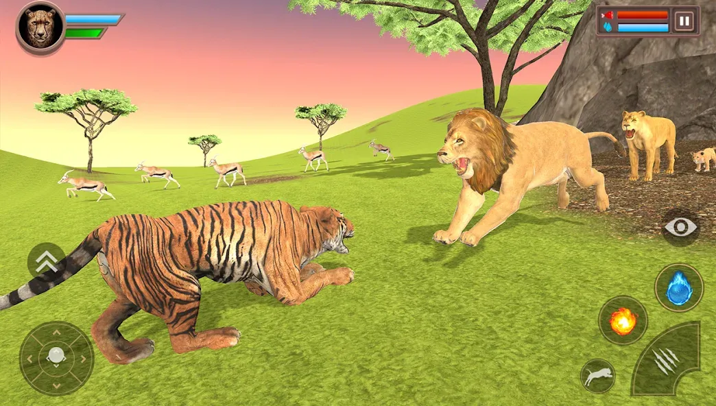 Savanna Safari: Land of Beasts (Саванна игра выживания животных) [МОД: Деньги, Монеты и Меню MOD] Screenshot 4