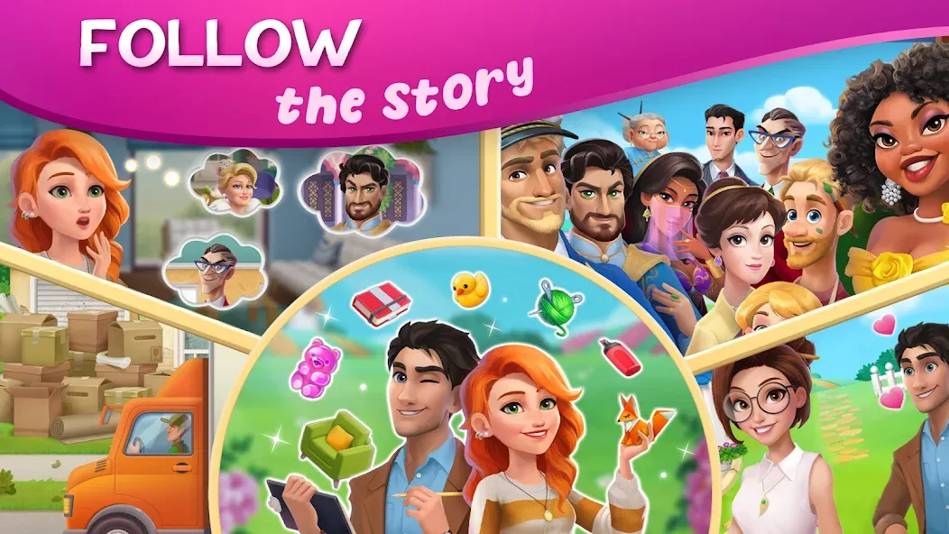 DesignVille: Merge & Story [МОД: Бесконечные деньги, Монеты и Мега MOD] Screenshot 5