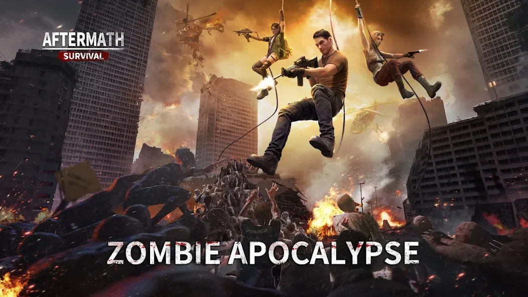 Aftermath Survival: Zombie War (Афтермат Сурвайвл) [МОД: Бесконечные деньги, Монеты и Мега MOD] Screenshot 1