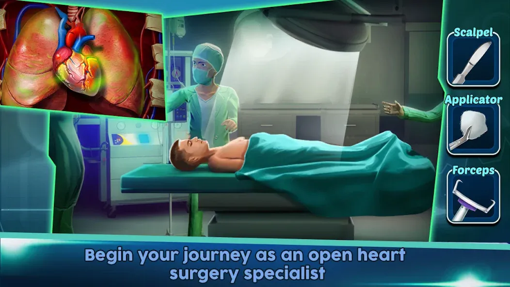 Surgery Doctor Simulator Games [МОД: Все открыто, Дополнительные деньги и Меню MOD] Screenshot 1