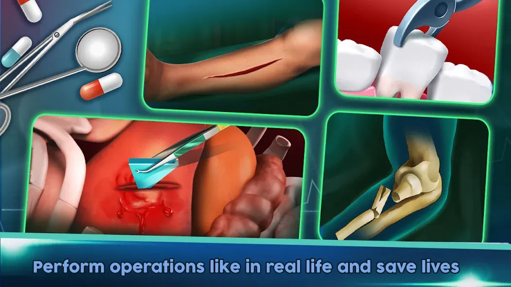 Surgery Doctor Simulator Games [МОД: Все открыто, Дополнительные деньги и Меню MOD] Screenshot 5