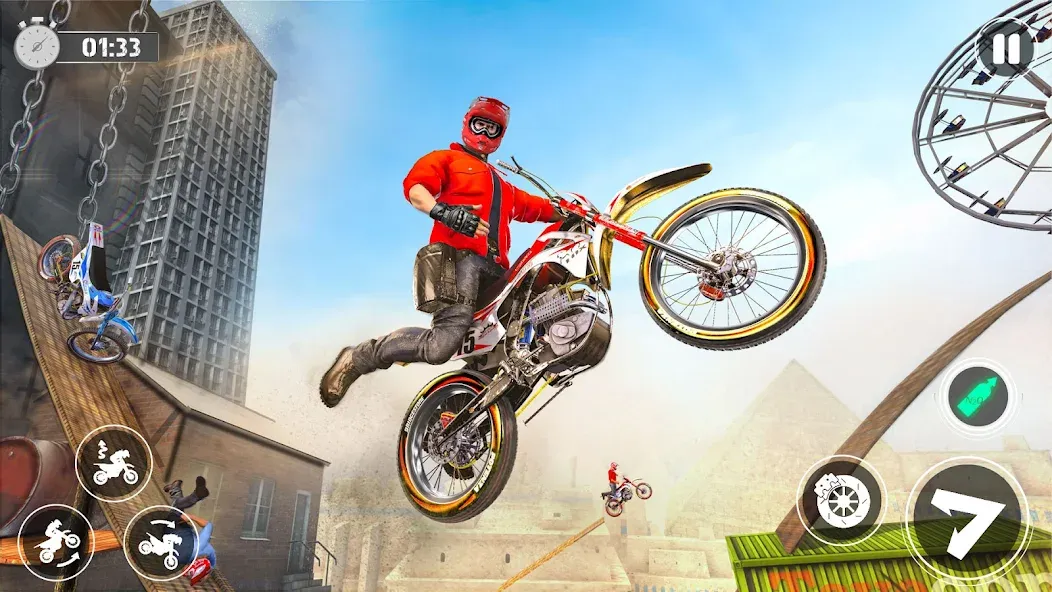 Bike Stunt Race Tricks Master [МОД: Много монет, Открытые уровни и Мега MOD] Screenshot 1