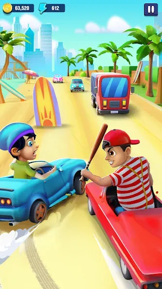 Mini Car Runner - Racing Games (Мини Кар Раннер) [МОД: Много монет, Открытые уровни и Мега MOD] Screenshot 1