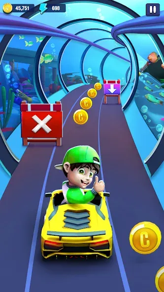 Mini Car Runner - Racing Games (Мини Кар Раннер) [МОД: Много монет, Открытые уровни и Мега MOD] Screenshot 4