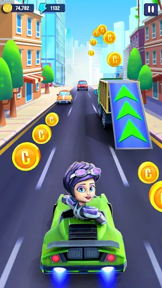 Mini Car Runner - Racing Games (Мини Кар Раннер) [МОД: Много монет, Открытые уровни и Мега MOD] Screenshot 5