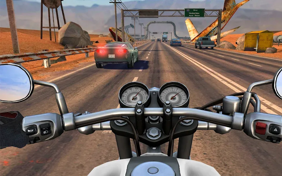 Moto Rider GO: Highway Traffic (Мото Райдер ГО) [МОД: Меню, Бесконечные монеты и Открытые уровни] Screenshot 1