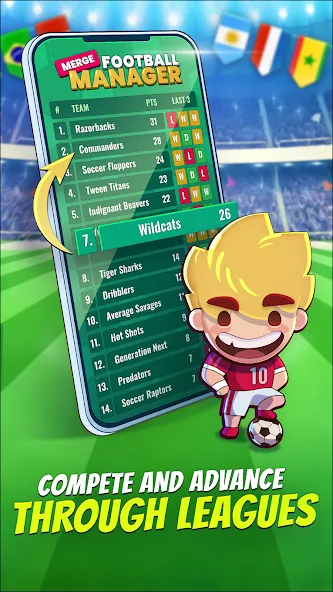 Merge Football Manager: Soccer (Мерж Футбол Менеджер) [МОД: Деньги, Монеты и Меню MOD] Screenshot 3
