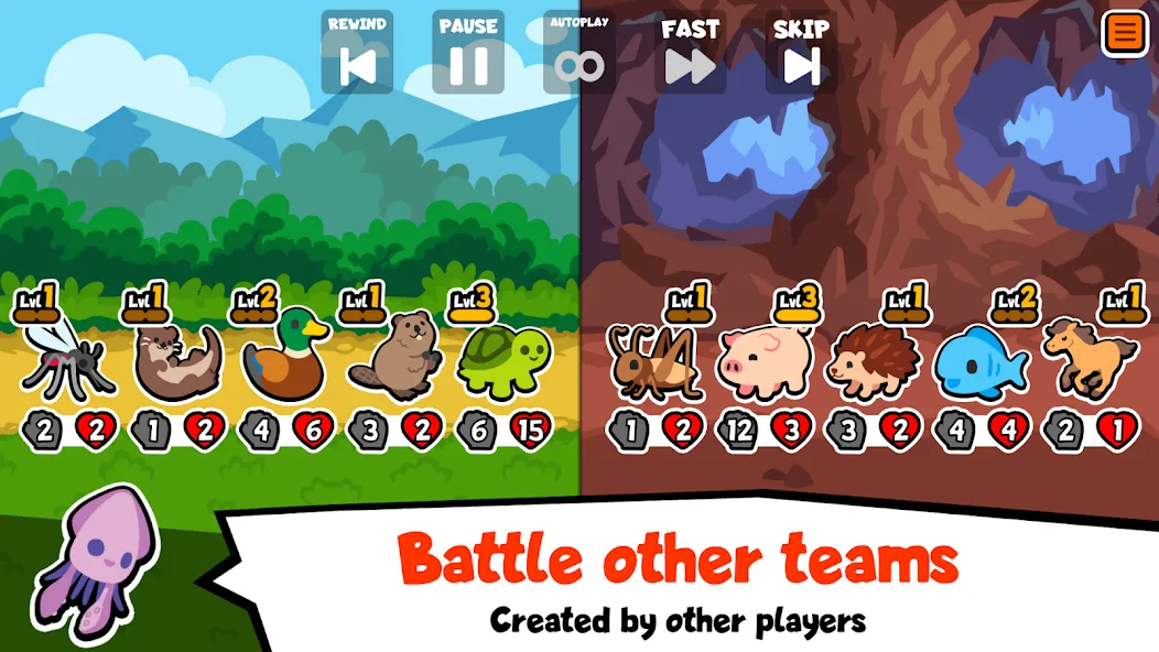 Super Auto Pets (упер Ауто Петс) [МОД: Много монет, Открытые уровни и Мега MOD] Screenshot 2