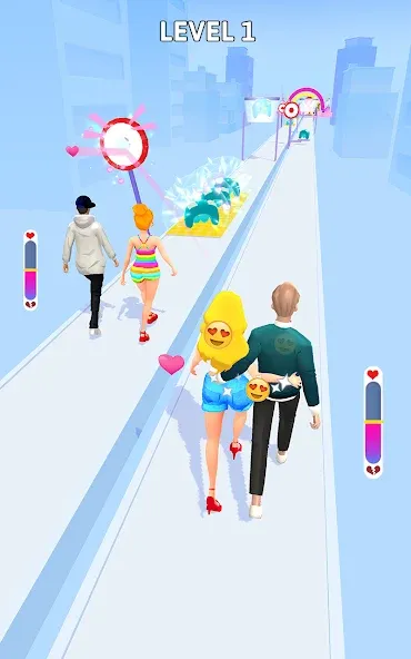 Bestie Breakup - Run for Love (Бести Брейкап) [МОД: Меню, Бесконечные монеты и Открытые уровни] Screenshot 2