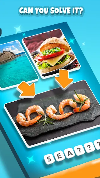 2 Pics 1Word. Offline Games [МОД: Меню, Бесконечные монеты и Открытые уровни] Screenshot 3