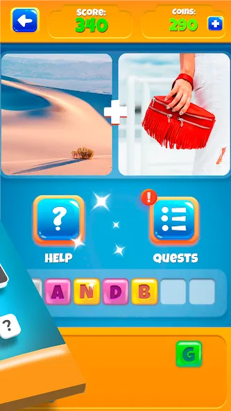 2 Pics 1Word. Offline Games [МОД: Меню, Бесконечные монеты и Открытые уровни] Screenshot 4