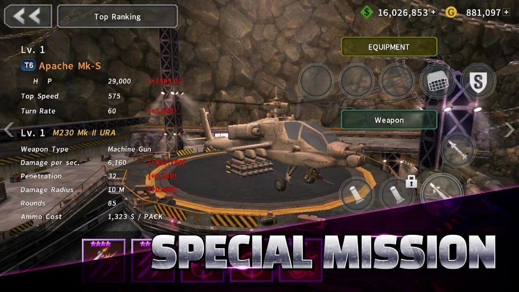 GUNSHIP BATTLE: Helicopter 3D [МОД: Много монет, Открытые уровни и Мега MOD] Screenshot 3