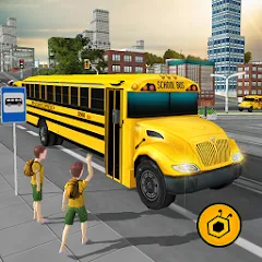 Скачать School Bus Driving Game [МОД: Меню, Бесконечные монеты и Открытые уровни] | Взлом School Bus Driving Game на Андроид