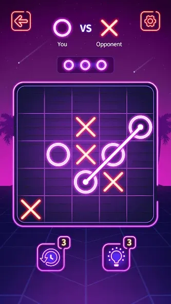 Tic Tac Toe - Offline XOXO (Тиктактое) [МОД: Много денег, Монет и Все открыто] Screenshot 1