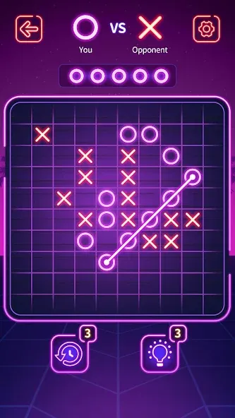 Tic Tac Toe - Offline XOXO (Тиктактое) [МОД: Много денег, Монет и Все открыто] Screenshot 2