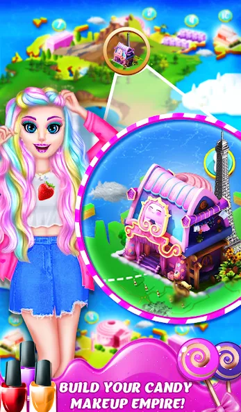 DIY Candy Makeup-Beauty Salon (ДИУАИ Мейкап) [МОД: Бесконечные деньги, Монеты и Мега MOD] Screenshot 4