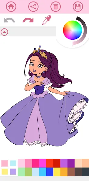 Princess Coloring Book Game [МОД: Деньги, Монеты и Меню MOD] Screenshot 3