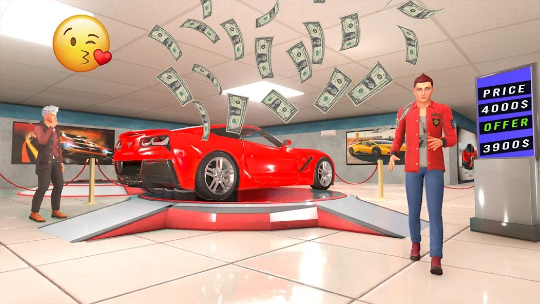 Car Dealer Tycoon Auto Shop 3D [МОД: Много денег, Монет и Все открыто] Screenshot 1
