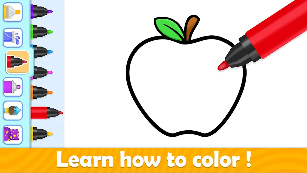 Toddler Coloring Book For Kids [МОД: Деньги, Монеты и Меню MOD] Screenshot 1