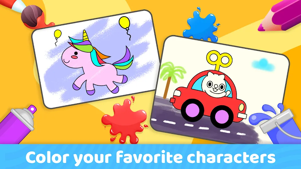 Toddler Coloring Book For Kids [МОД: Деньги, Монеты и Меню MOD] Screenshot 2
