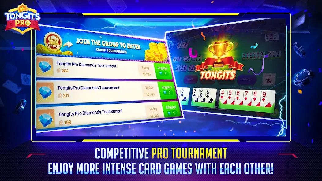 Tongits Pro (Тонгитс Про) [МОД: Много денег, Монет и Все открыто] Screenshot 3