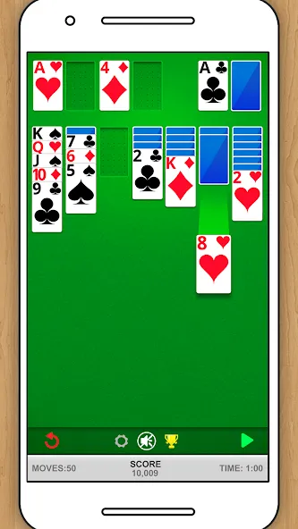 SOLITAIRE CLASSIC CARD GAME [МОД: Деньги, Монеты и Меню MOD] Screenshot 2