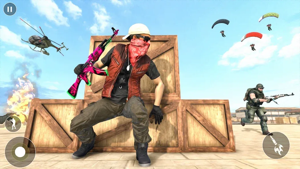 Battlegrounds Fire Squad War [МОД: Много монет, Открытые уровни и Мега MOD] Screenshot 1