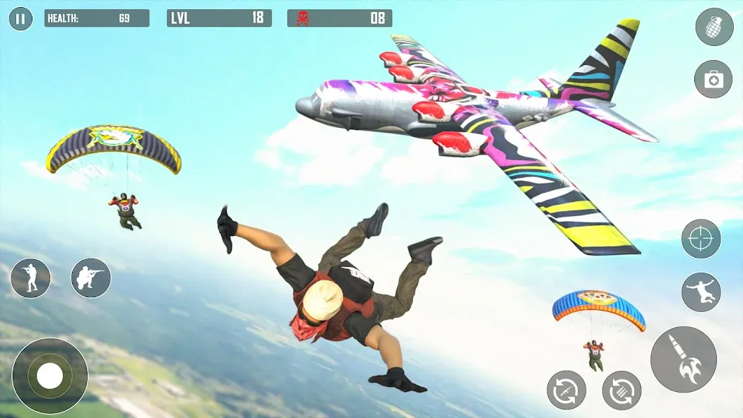 Battlegrounds Fire Squad War [МОД: Много монет, Открытые уровни и Мега MOD] Screenshot 2