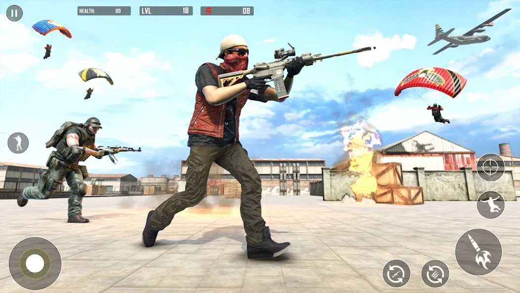 Battlegrounds Fire Squad War [МОД: Много монет, Открытые уровни и Мега MOD] Screenshot 3
