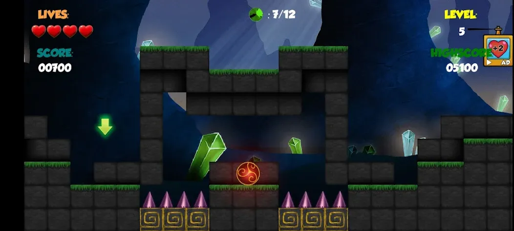 Red Bounce Ball 1 (Ред Роллер Баунс Болл 2) [МОД: Меню, Бесконечные монеты и Открытые уровни] Screenshot 5
