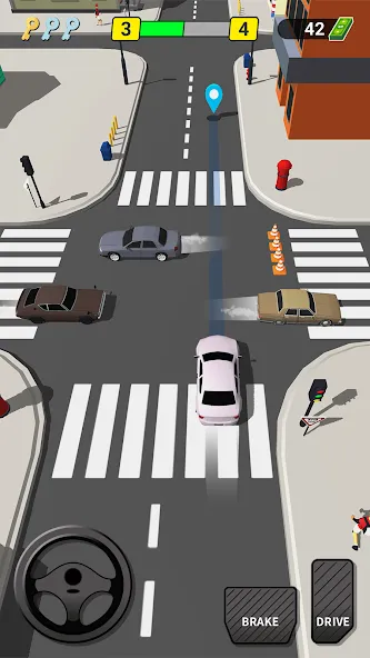 Pick Me Up 3D: Taxi Game (Пик Ми Ап 3Д) [МОД: Много денег, Монет и Все открыто] Screenshot 1