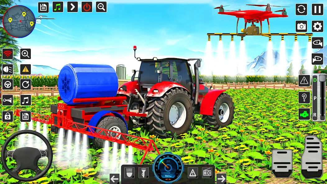 Real Tractor Driving Games (Риал Трактор Драйвинг Геймс) [МОД: Деньги, Монеты и Меню MOD] Screenshot 4