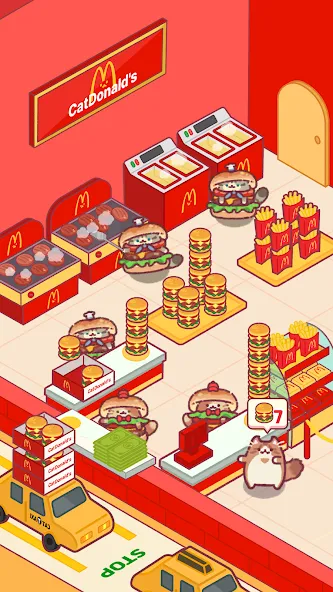 Cat Snack Bar: Cute Food Games (Кэт Снэк Бар) [МОД: Бесконечные деньги, Монеты и Мега MOD] Screenshot 4