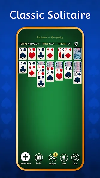 Solitaire: Classic Card Games [МОД: Меню, Бесконечные монеты и Открытые уровни] Screenshot 2
