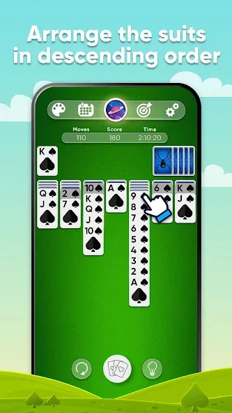 Spider Solitaire (Спайдер Солитер) [МОД: Бесконечные деньги, Монеты и Мега MOD] Screenshot 2