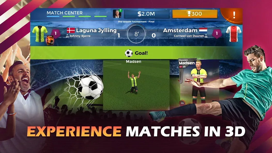 Pro 11 - Soccer Manager Game (Про 11) [МОД: Деньги, Монеты и Меню MOD] Screenshot 2