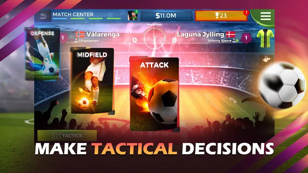 Pro 11 - Soccer Manager Game (Про 11) [МОД: Деньги, Монеты и Меню MOD] Screenshot 3