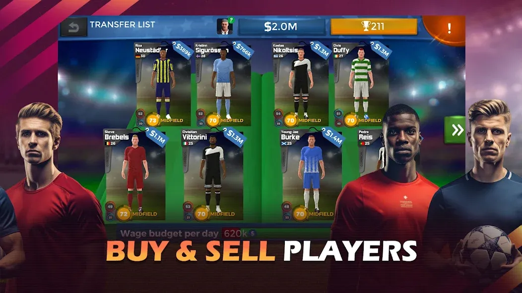 Pro 11 - Soccer Manager Game (Про 11) [МОД: Деньги, Монеты и Меню MOD] Screenshot 5