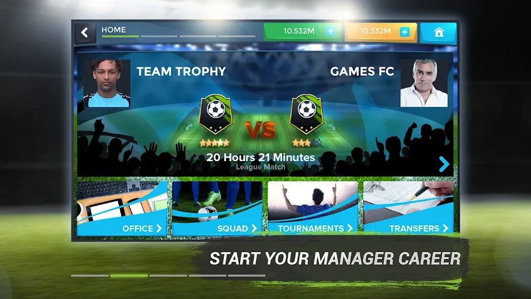 FMU - Football Manager Game (Эфэмуэй) [МОД: Много денег, Монет и Все открыто] Screenshot 2