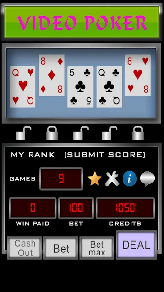 Video Poker (Видео Покер) [МОД: Много монет, Открытые уровни и Мега MOD] Screenshot 2