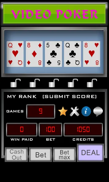Video Poker (Видео Покер) [МОД: Много монет, Открытые уровни и Мега MOD] Screenshot 3