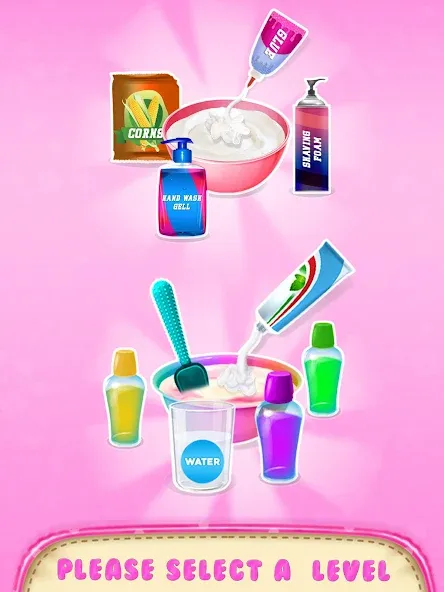 Make Fluffy Slime Maker Game [МОД: Меню, Бесконечные монеты и Открытые уровни] Screenshot 5